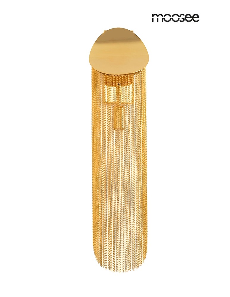 Designer wall lamps - MOOSEE wall lamp LAMBADA chains gold (MSE010100374) - product kolory-swiatla.pl 3
