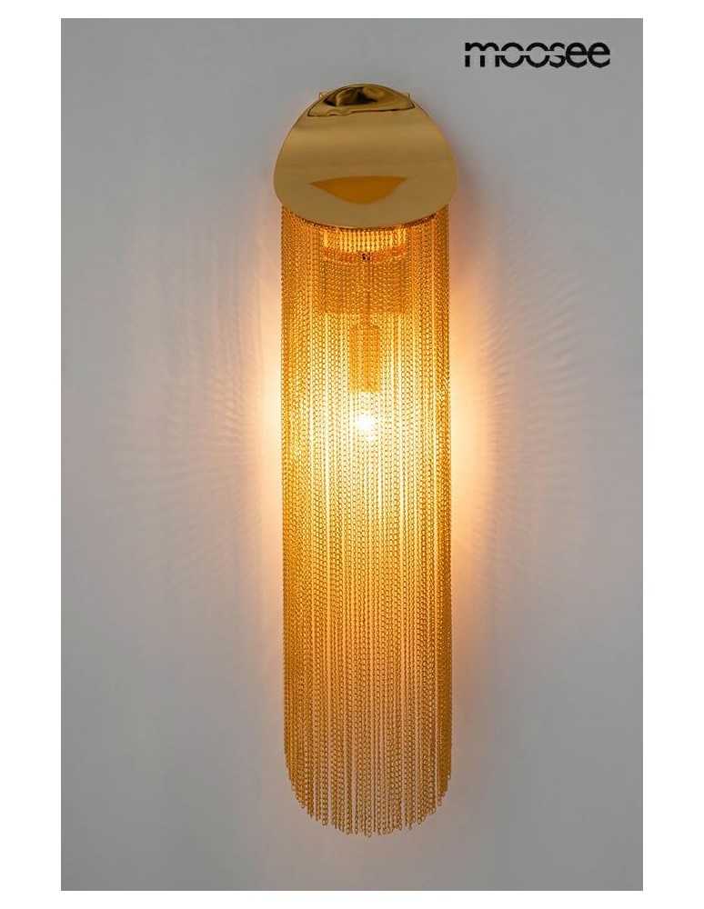 Designer wall lamps - MOOSEE wall lamp LAMBADA chains gold (MSE010100374) - product kolory-swiatla.pl 4