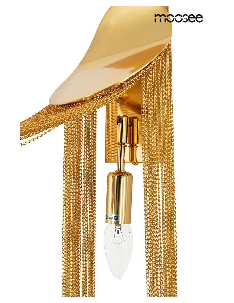 Designer wall lamps - MOOSEE wall lamp LAMBADA chains gold (MSE010100374) - product kolory-swiatla.pl 8