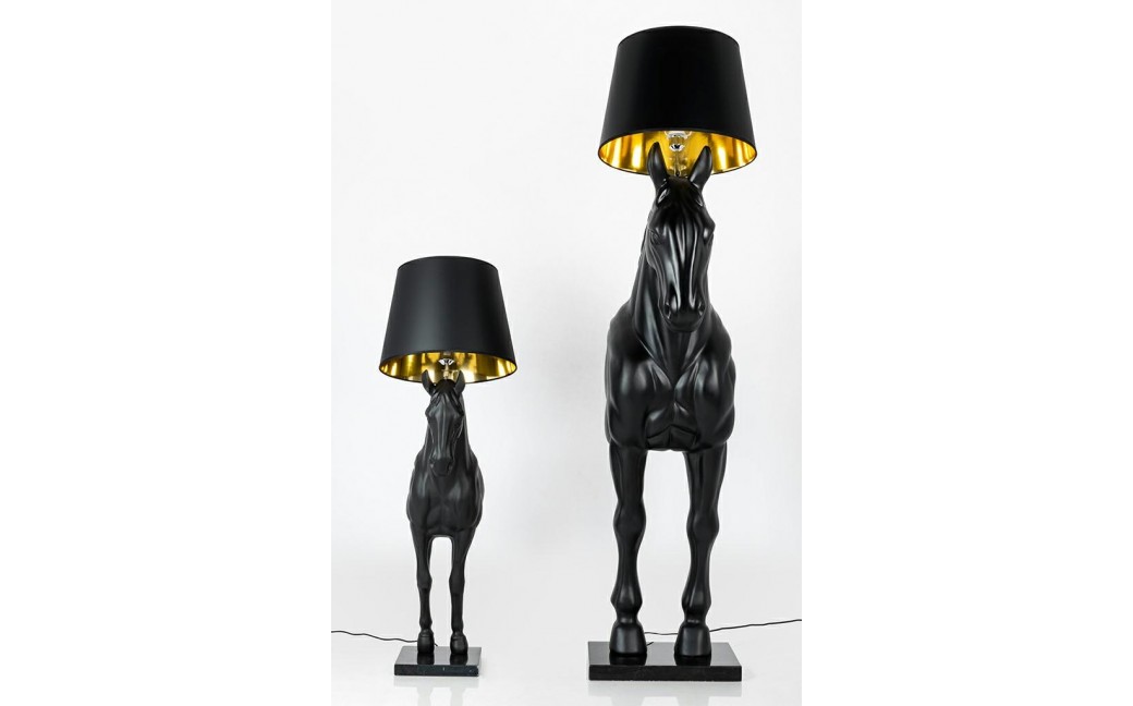 King Home Lampa podłogowa KOŃ HORSE STAND S czarna - włókno szklane (JB001S)