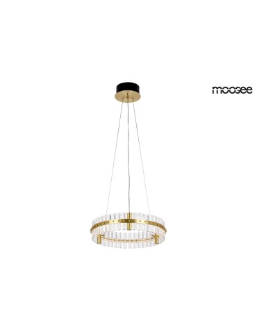 Moosee MOOSEE lampa wisząca SATURNUS 47 złota - LED, kryształ, stal szczotkowana (MSE010100165)