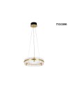 Moosee MOOSEE pendant lamp SATURNUS 47 gold - LED, crystal, brushed steel (MSE010100165)