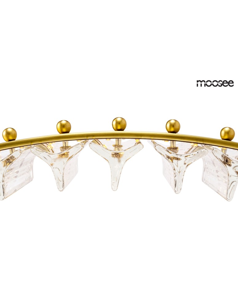 Glamour pendant lamps - Moosee MOOSEE pendant lamp SATURNUS 47 gold - LED, crystal, brushed steel (MSE010100165) - product kolory-swiatla.pl 3