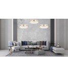 Glamour pendant lamps - Moosee MOOSEE pendant lamp SATURNUS 47 gold - LED, crystal, brushed steel (MSE010100165) - product 6