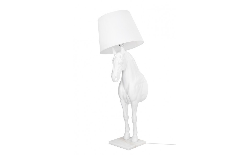 King Home Lampa podłogowa KOŃ HORSE STAND S biała - włókno szklane (JB001S.WHITE)