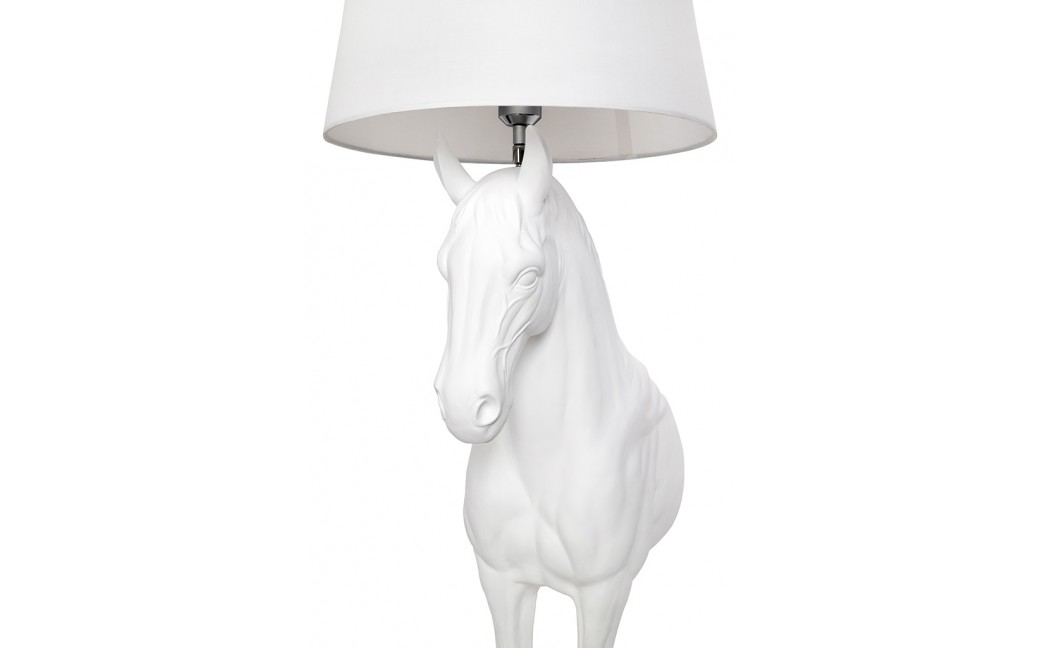 King Home Lampa podłogowa KOŃ HORSE STAND S biała - włókno szklane (JB001S.WHITE)