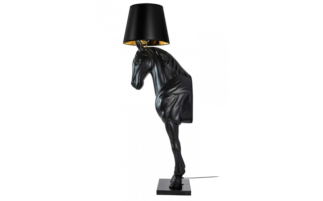 King Home Lampa podłogowa KOŃ HORSE STAND M czarna - włókno szklane (JB001L)