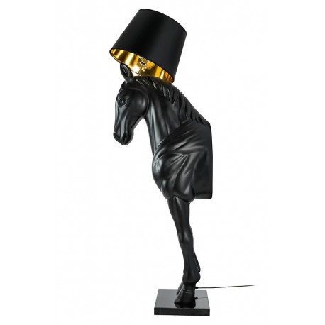 King Home Lampa podłogowa KOŃ HORSE STAND M czarna - włókno szklane (JB001L)