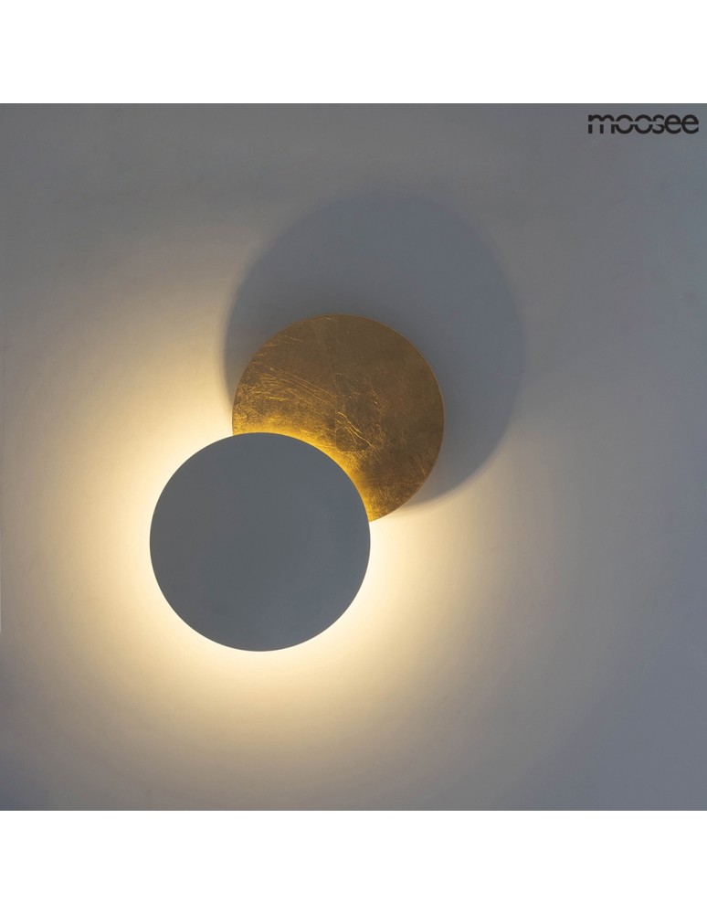 Designer wall lamps - Moosee MOOSEE ECLISE gold / white wall lamp (MSE010400203) - product kolory-swiatla.pl 6