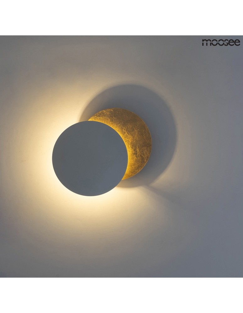 Designer wall lamps - Moosee MOOSEE ECLISE gold / white wall lamp (MSE010400203) - product kolory-swiatla.pl 7