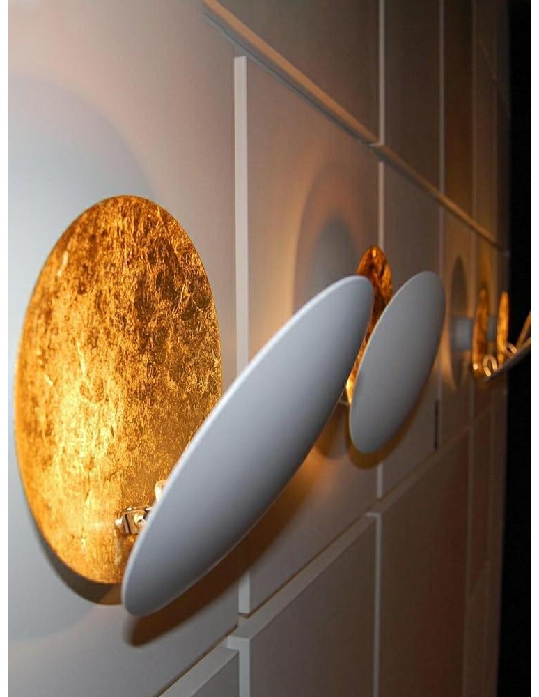 Designer wall lamps - Moosee MOOSEE ECLISE gold / white wall lamp (MSE010400203) - product kolory-swiatla.pl 11