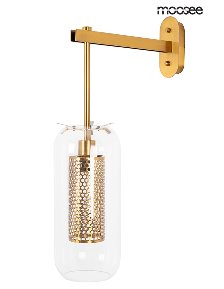 Cantilever wall lamps - Moosee MOOSEE gold LAMPION wall lamp (MSE010400211) - product kolory-swiatla.pl 1