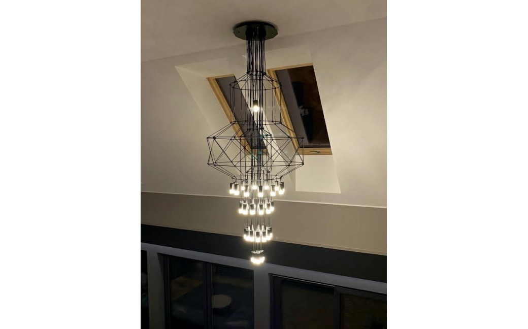 King Home Lampa wisząca FLUSSO 43 czarna (JD0032-43P)