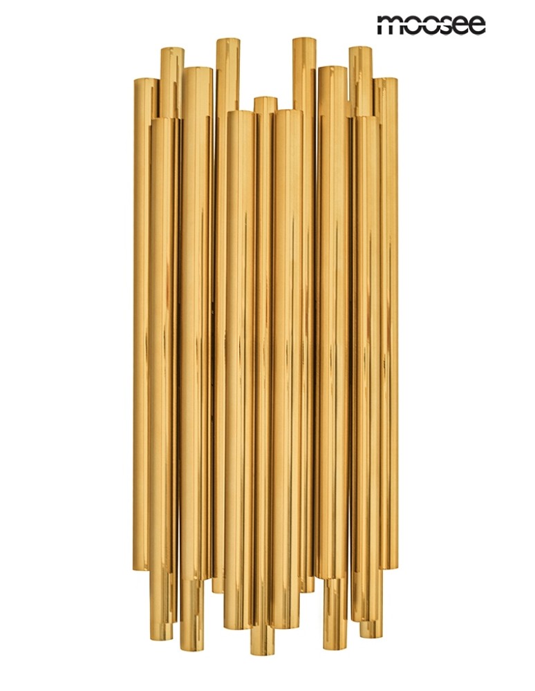 Glamour wall lamps - Moosee MOOSEE TUBO gold wall lamp (MSE010400200) - product kolory-swiatla.pl 1