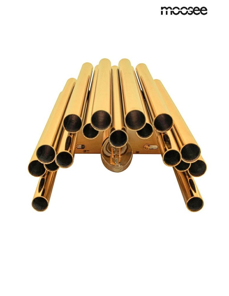 Glamour wall lamps - Moosee MOOSEE TUBO gold wall lamp (MSE010400200) - product kolory-swiatla.pl 4