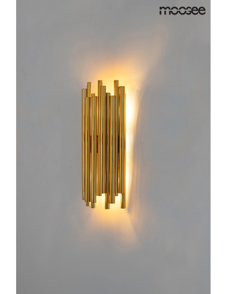 Glamour wall lamps - Moosee MOOSEE TUBO gold wall lamp (MSE010400200) - product kolory-swiatla.pl 5