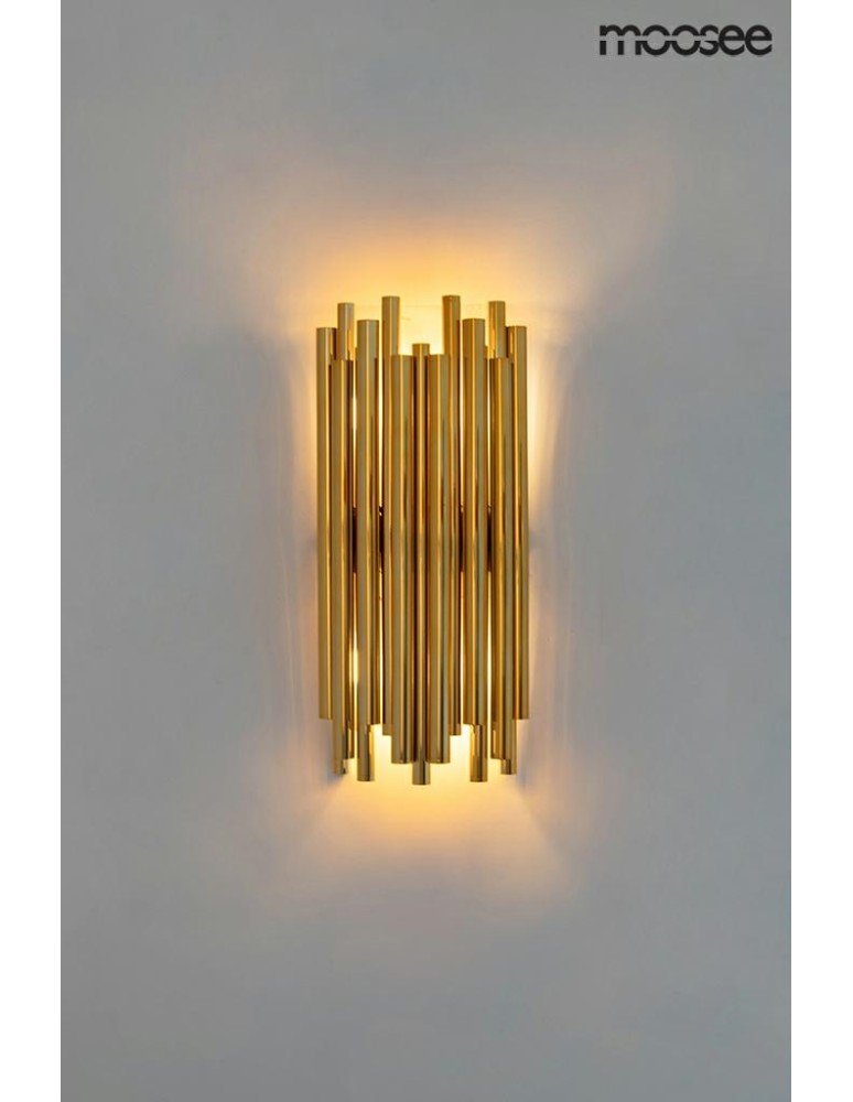 Glamour wall lamps - Moosee MOOSEE TUBO gold wall lamp (MSE010400200) - product kolory-swiatla.pl 6