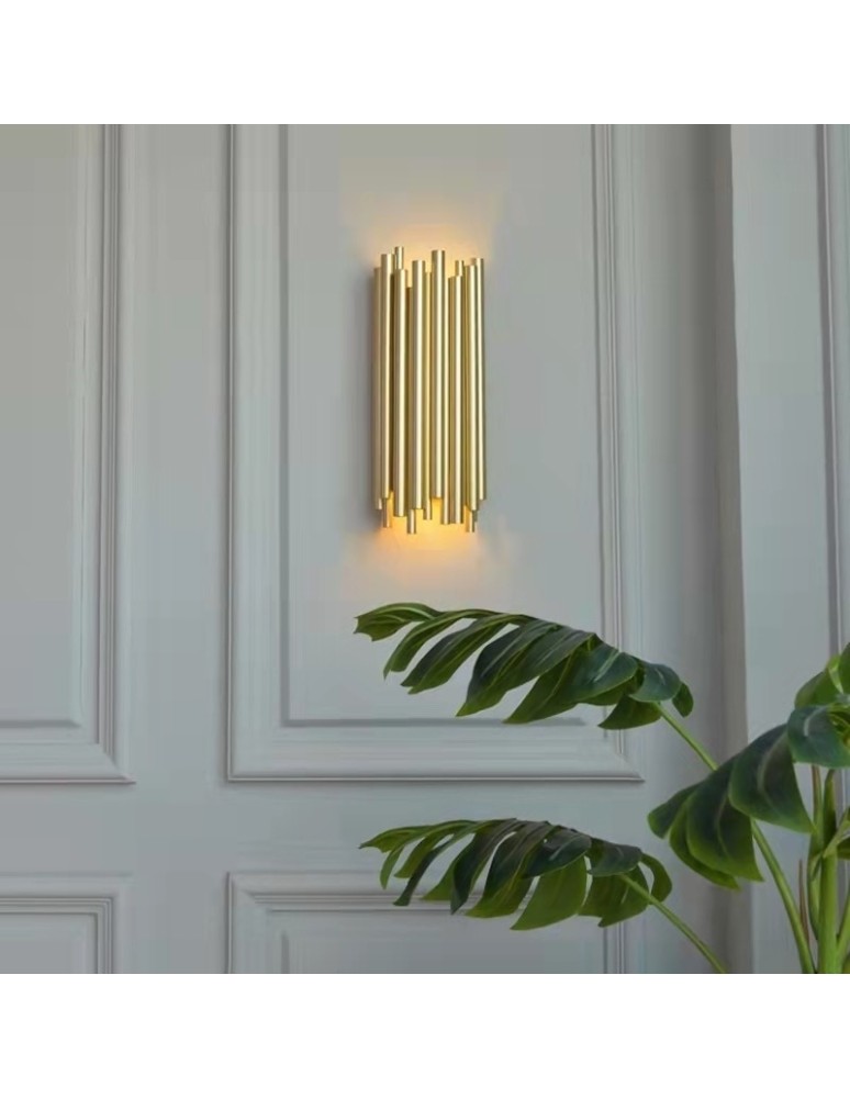 Glamour wall lamps - Moosee MOOSEE TUBO gold wall lamp (MSE010400200) - product kolory-swiatla.pl 8