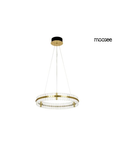 Moosee MOOSEE lampa wisząca SATURNUS 70 złota - LED, kryształ, stal szczotkowana (MSE010100167)