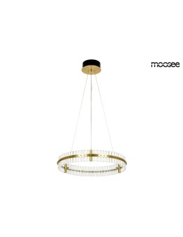 Moosee MOOSEE lampa wisząca SATURNUS 70 złota - LED, kryształ, stal szczotkowana (MSE010100167)