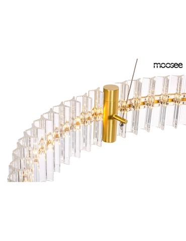 Moosee MOOSEE lampa wisząca SATURNUS 70 złota - LED, kryształ, stal szczotkowana (MSE010100167) - produkt 2