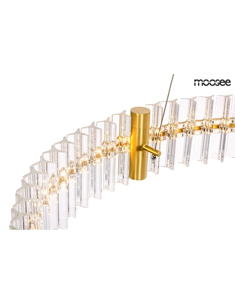 Glamour pendant lamps - Moosee MOOSEE pendant lamp SATURNUS 70 gold - LED, crystal, brushed steel (MSE010100167) - product kolory-swiatla.pl 2