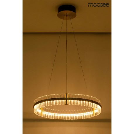 Moosee MOOSEE lampa wisząca SATURNUS 70 złota - LED, kryształ, stal szczotkowana (MSE010100167)