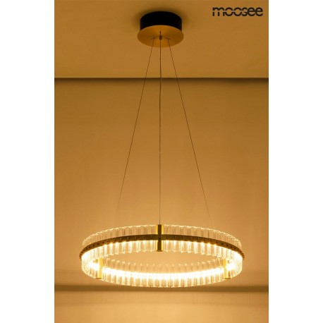Moosee MOOSEE lampa wisząca SATURNUS 70 złota - LED, kryształ, stal szczotkowana (MSE010100167)