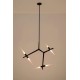 King Home Lampa wisząca CANDELABR 6 czarna - aluminium, szkło (XCP8053-6.BLACK)