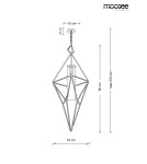 Pendant lamps - Moosee MOOSEE pendant lamp HAVANA M - gold (MSE010100129) - product 8