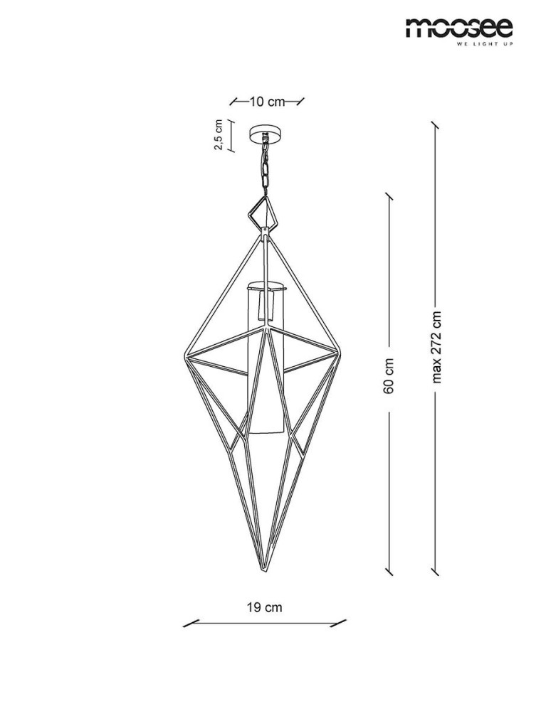 Pendant lamps - Moosee MOOSEE pendant lamp HAVANA M - gold (MSE010100129) - product kolory-swiatla.pl 8