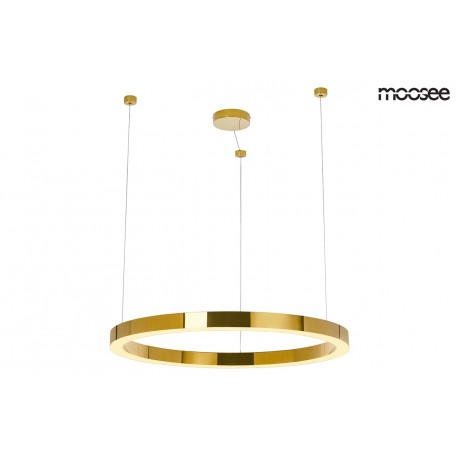 Moosee MOOSEE lampa wisząca RING LUXURY 90 złota - LED, chromowane złoto (MSE010100190)
