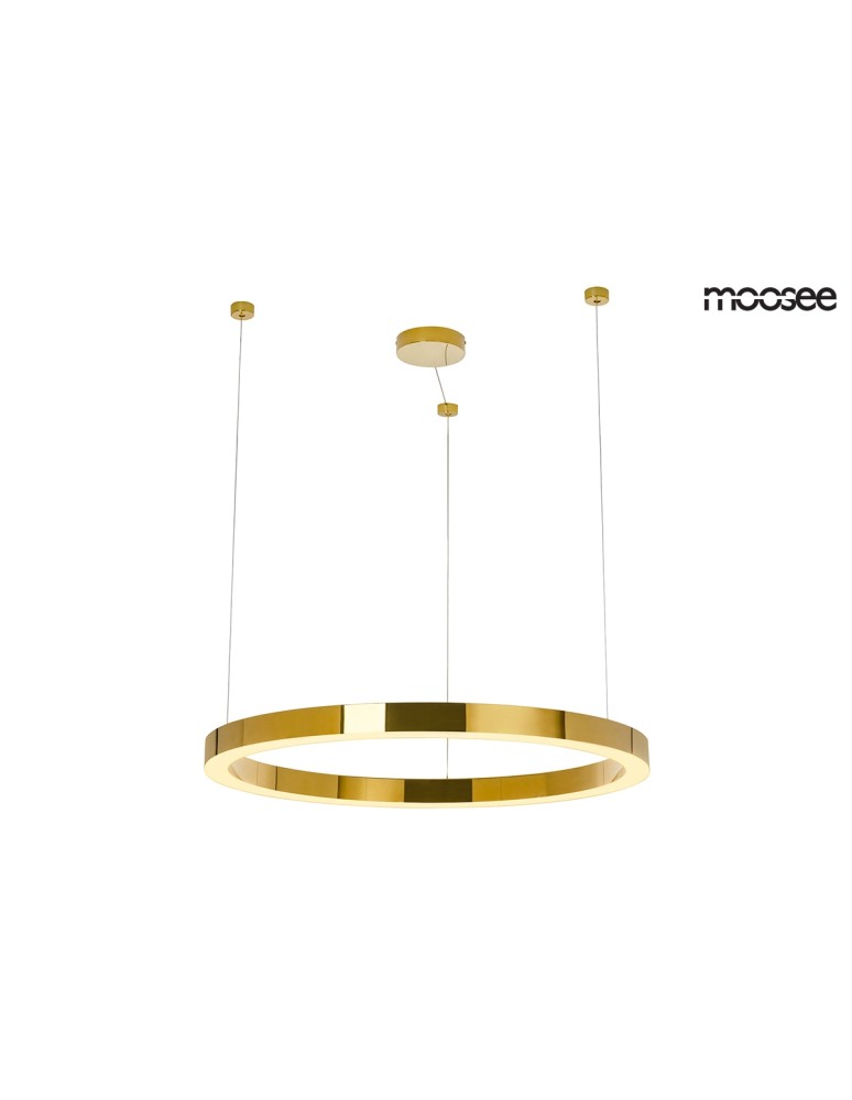 Pendant lamps circles - Moosee MOOSEE RING LUXURY 90 gold pendant lamp - LED, chrome gold (MSE010100190) - product kolory-swiatla.pl 1