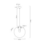 Pendant lamps spheres - MOOSEE pendant lamp SANDRA 35 black (MSE010100309) - product 8