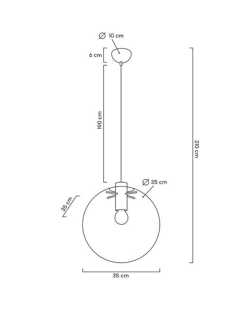 Pendant lamps spheres - MOOSEE pendant lamp SANDRA 35 black (MSE010100309) - product kolory-swiatla.pl 8