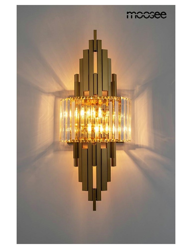 Glamour wall lamps - MOOSEE TOWERS gold wall lamp (MSE010100377) - product kolory-swiatla.pl 2