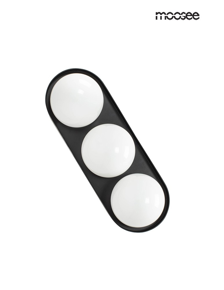 Wall lamps - MOOSEE DROPS 3 wall lamp black (MSE010100272) - product kolory-swiatla.pl 1
