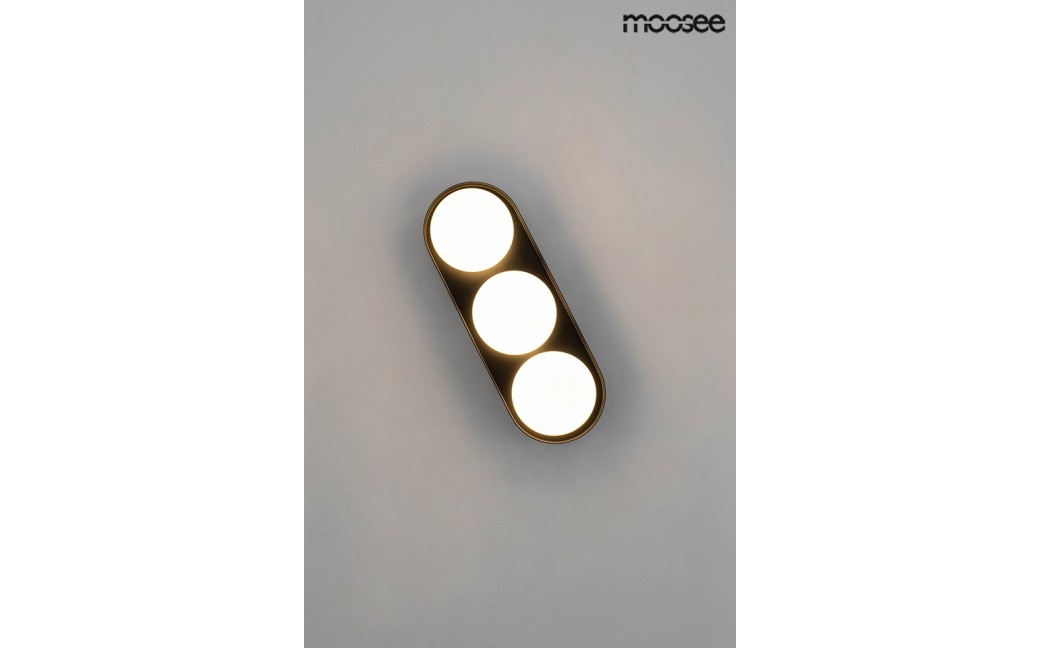 MOOSEE lampa ścienna DROPS 3 czarna (MSE010100272)