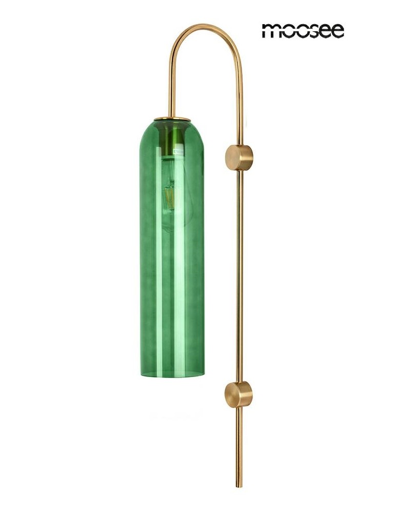 Glamour wall lamps - MOOSEE SLACK gold / green wall lamp (MSE010100342) - product kolory-swiatla.pl 1