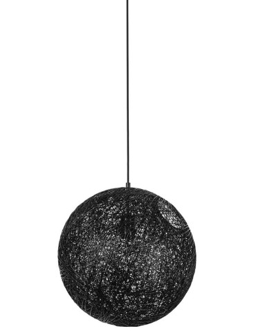 King Home LUNA 40 black pendant lamp - hemp cord (1027S-400.BLACK)