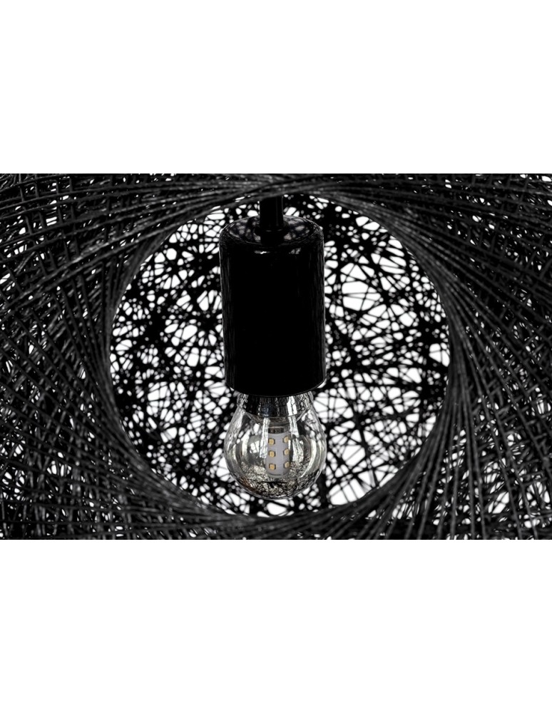 Pendant lamps - King Home LUNA 40 black pendant lamp - hemp cord (1027S-400.BLACK) - product kolory-swiatla.pl 5