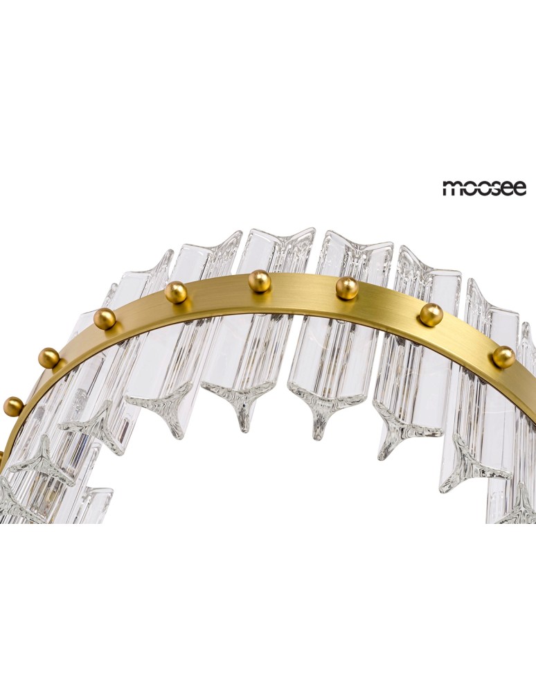 Glamour wall lamps - Moosee MOOSEE SATURNUS WALL lamp gold - LED, crystal, brushed steel (MSE01040015) - product kolory-swiatla.pl 2