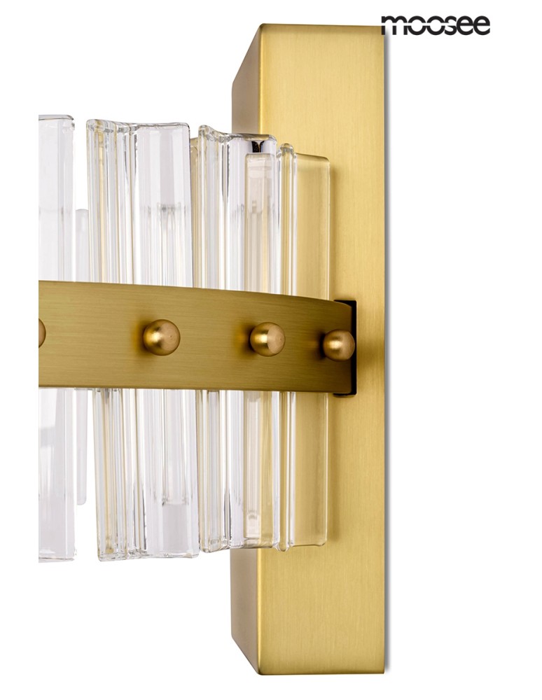 Glamour wall lamps - Moosee MOOSEE SATURNUS WALL lamp gold - LED, crystal, brushed steel (MSE01040015) - product kolory-swiatla.pl 3
