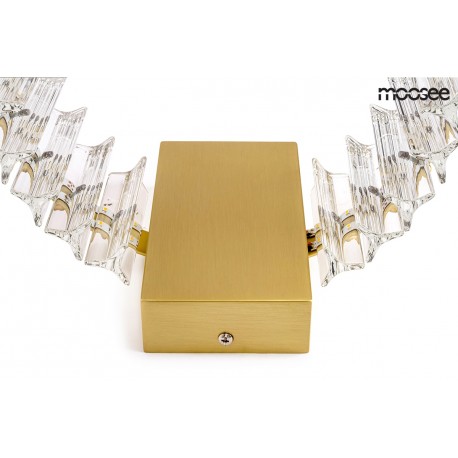 Moosee MOOSEE lampa ścienna SATURNUS WALL złota - LED, kryształ, stal szczotkowana (MSE01040015)
