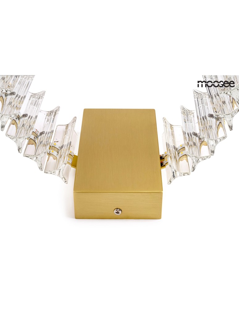 Glamour wall lamps - Moosee MOOSEE SATURNUS WALL lamp gold - LED, crystal, brushed steel (MSE01040015) - product kolory-swiatla.pl 4