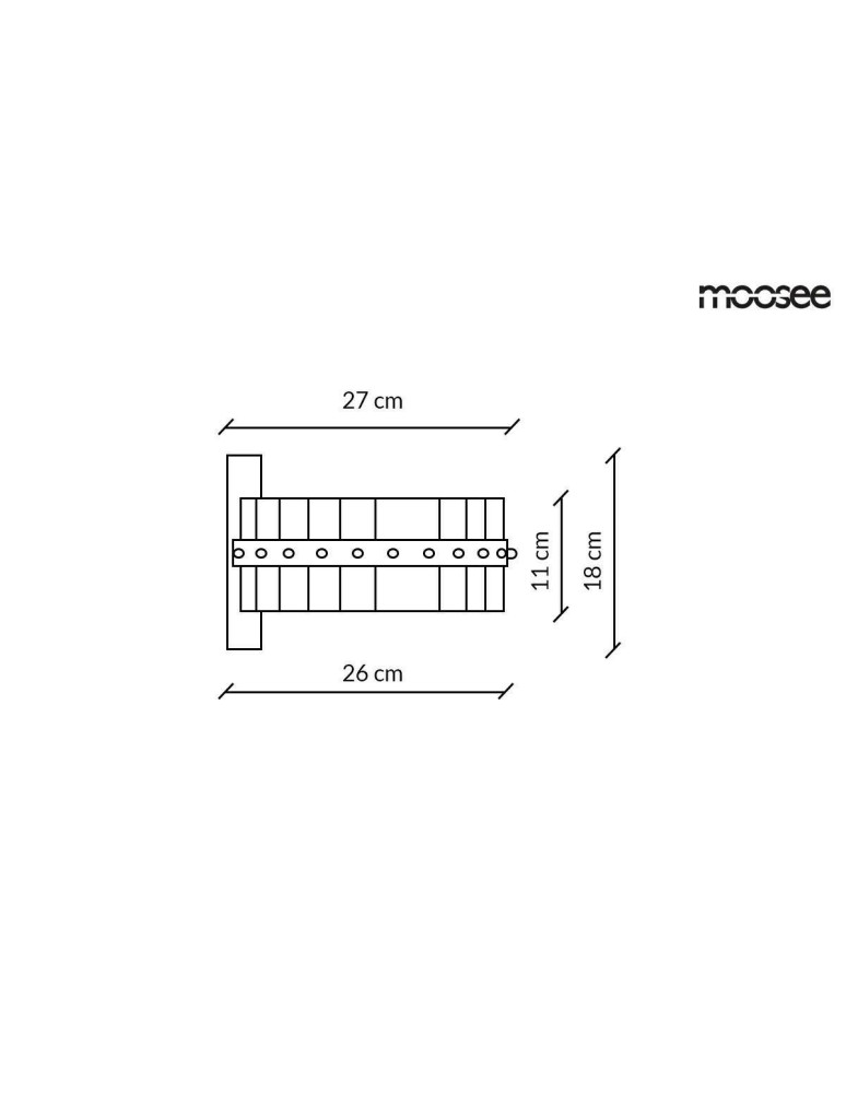 Glamour wall lamps - Moosee MOOSEE SATURNUS WALL lamp gold - LED, crystal, brushed steel (MSE01040015) - product kolory-swiatla.pl 6