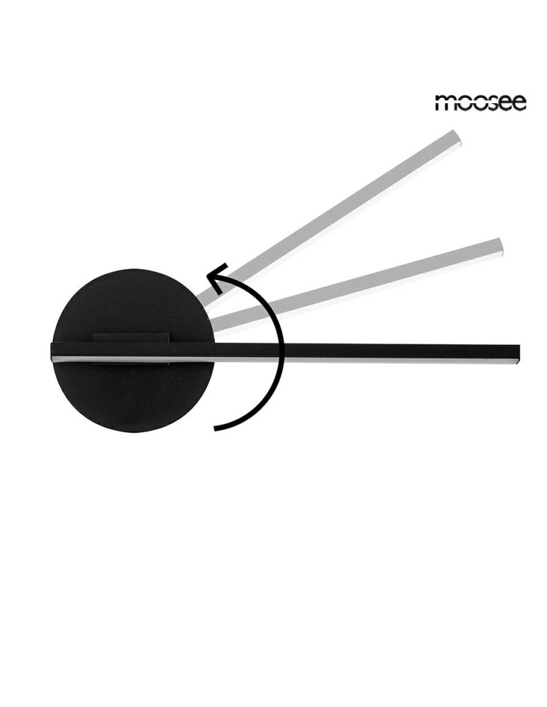 Designer wall lamps - MOOSEE HORIZON wall lamp black (MSE010100334) - product kolory-swiatla.pl 7