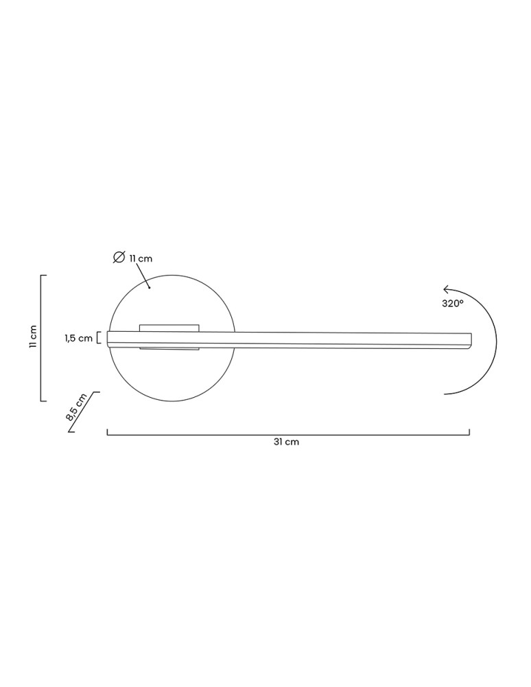 Designer wall lamps - MOOSEE HORIZON wall lamp black (MSE010100334) - product kolory-swiatla.pl 9