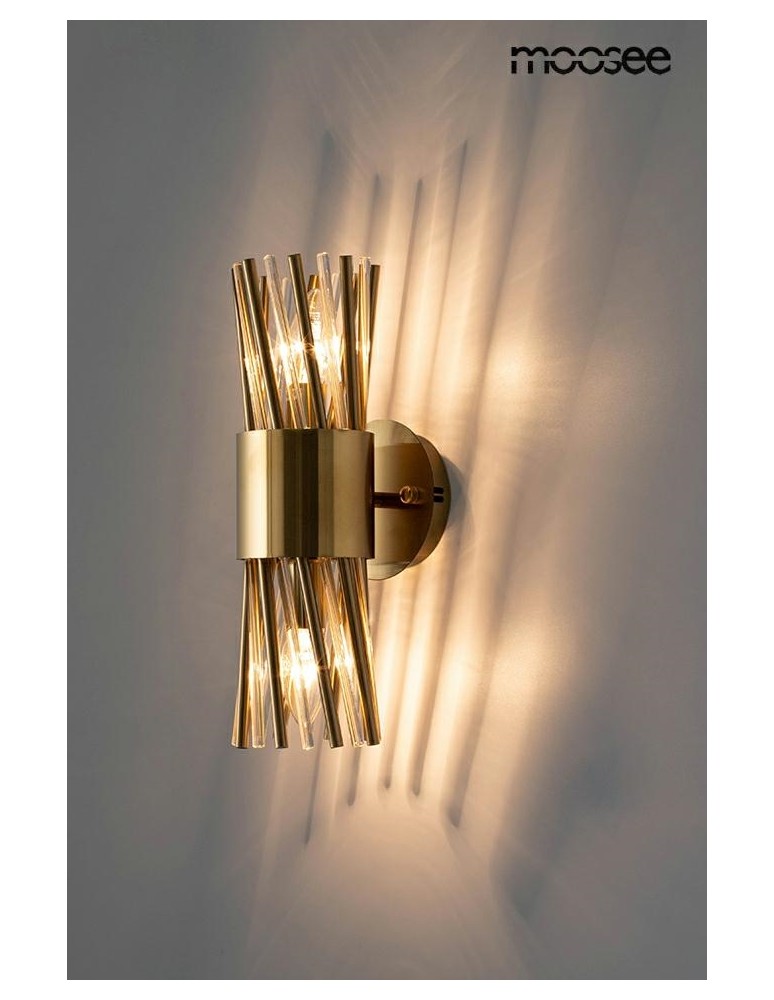 Glamour wall lamps - MOOSEE LORENZO gold wall lamp (MSE010100338) - product kolory-swiatla.pl 2