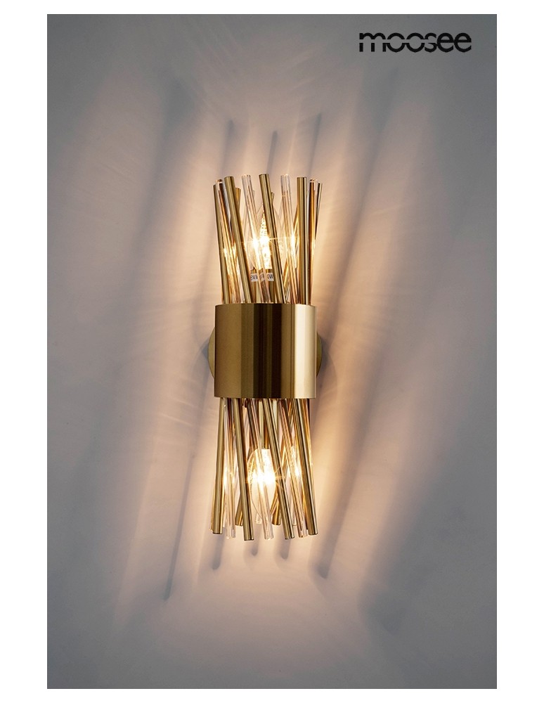 Glamour wall lamps - MOOSEE LORENZO gold wall lamp (MSE010100338) - product kolory-swiatla.pl 3